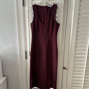 Elizabeth and James Burgundy Sleeveless Dress